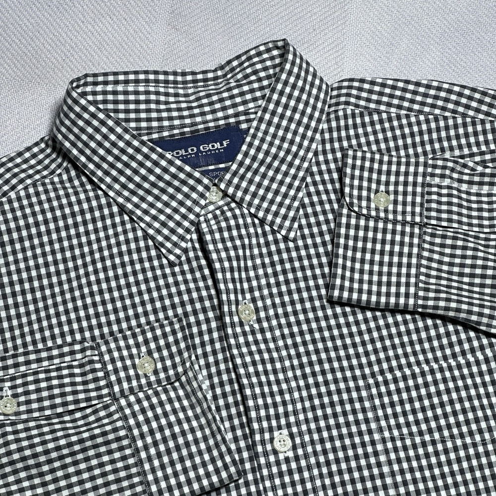Polo Golf Ralph Lauren Button‎ Down Shirt Mens Large Lowell Sport Gingham Check
